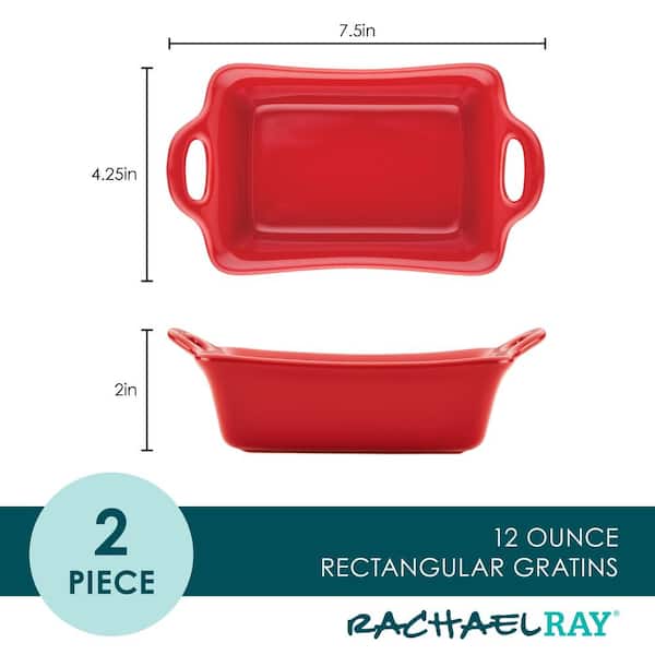 Rachael Ray 2-piece Nonstick Bakeware Crisper Pan Set, Brown/Red
