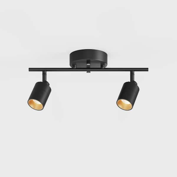 Vidalite Shura 2-Light Black Integrated LED Track Light with