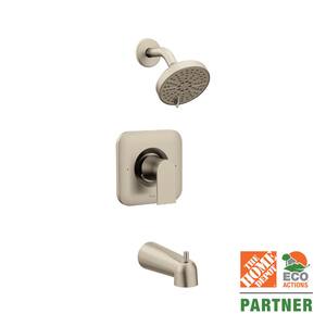 Genta LX Single-Handle 3-Spray PosiTemp Tub and Shower Faucet Trim Kit in Brushed Nickel (Valve Not Included)