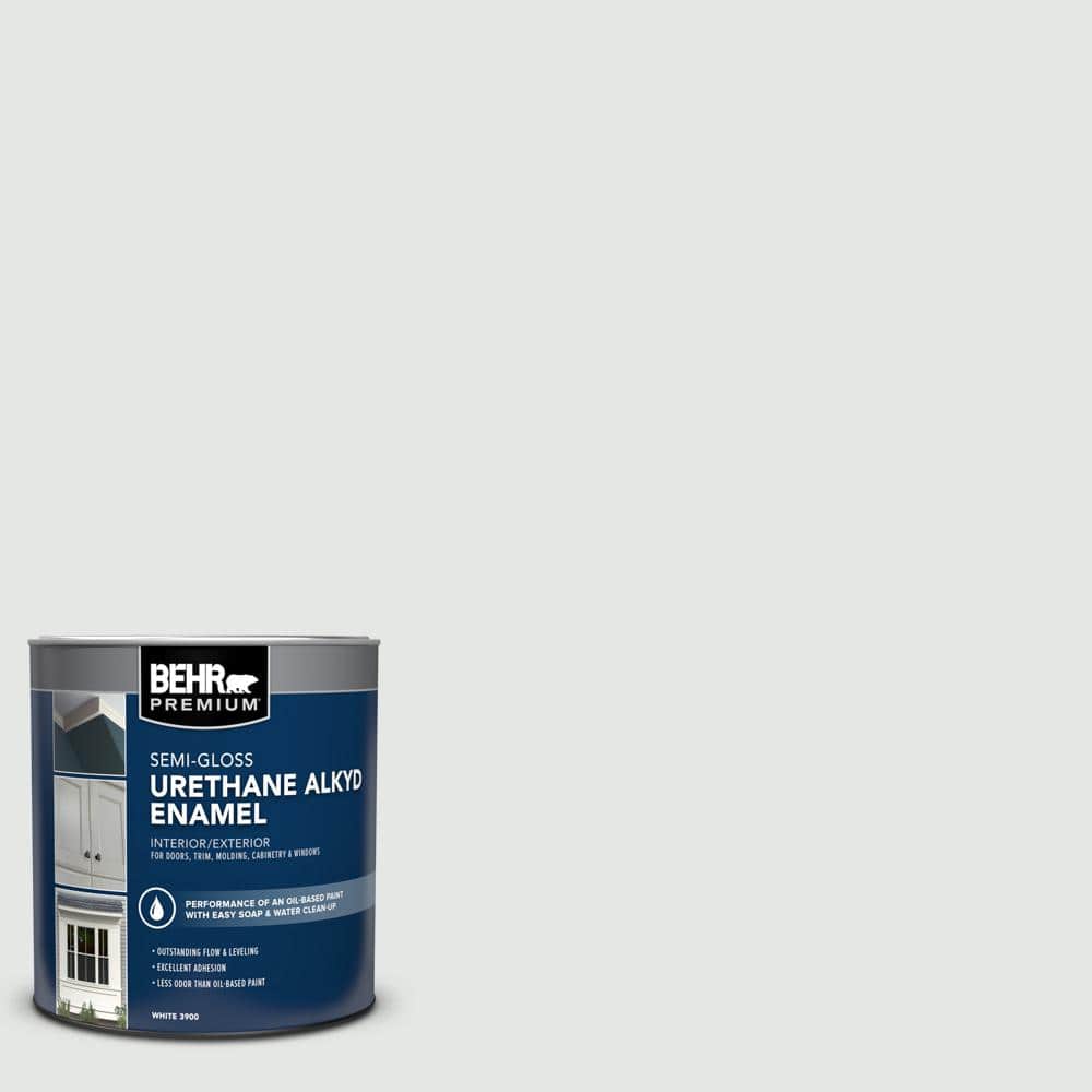 BEHR PREMIUM 1 qt. PPU2613 Silent White Urethane Alkyd SemiGloss