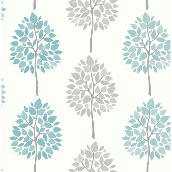 Saar Aqua Tree Strippable Roll (Covers 56.4 sq. ft.)