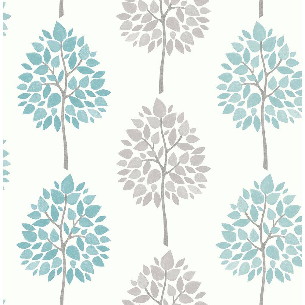Saar Aqua Tree Aqua Wallpaper Sample