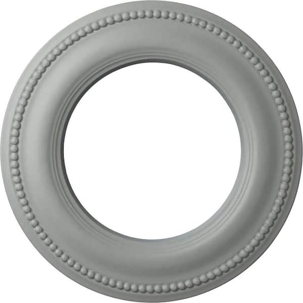 Ekena Millwork 13" x 7-1/2" I.D. x 3/4" Bradford Classic Urethane Ceiling Medallion (Fits Canopies upto 8-5/8"), Primed White