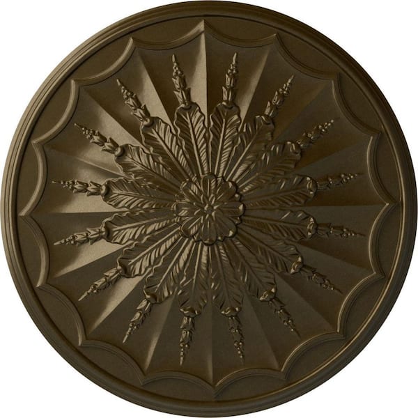Ekena Millwork 27-1/8" x 2-5/8" Artis Urethane Ceiling, Brass