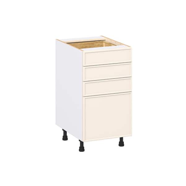 Fairview Washed Linen Slim Shaker Assembled Base Kitchen Cabinet with 4-Drawers (18 in. W x 34.5 in. H x 24 in. D)