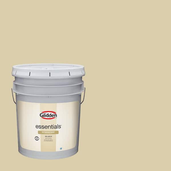 Glidden Essentials 5 gal. PPG1099-3 Lovely Linen Flat Exterior Paint