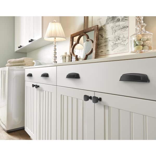 Stature 5-1/16 in. (128mm) Classic Matte Black Cabinet Cup Pull