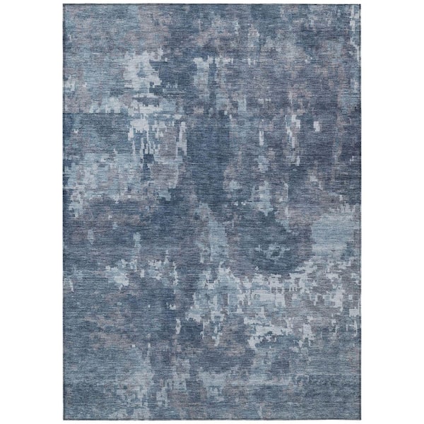 Chantille Machine Washable Indoor/Outdoor Abstract ACN2361 Blue 8 ft. x 10 ft. Area Rug