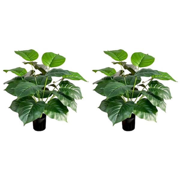 INNOBULE 31.5 in. Artificial Pothos Plant, Faux Decorative Plant in Nursery Pot (2-Packs)