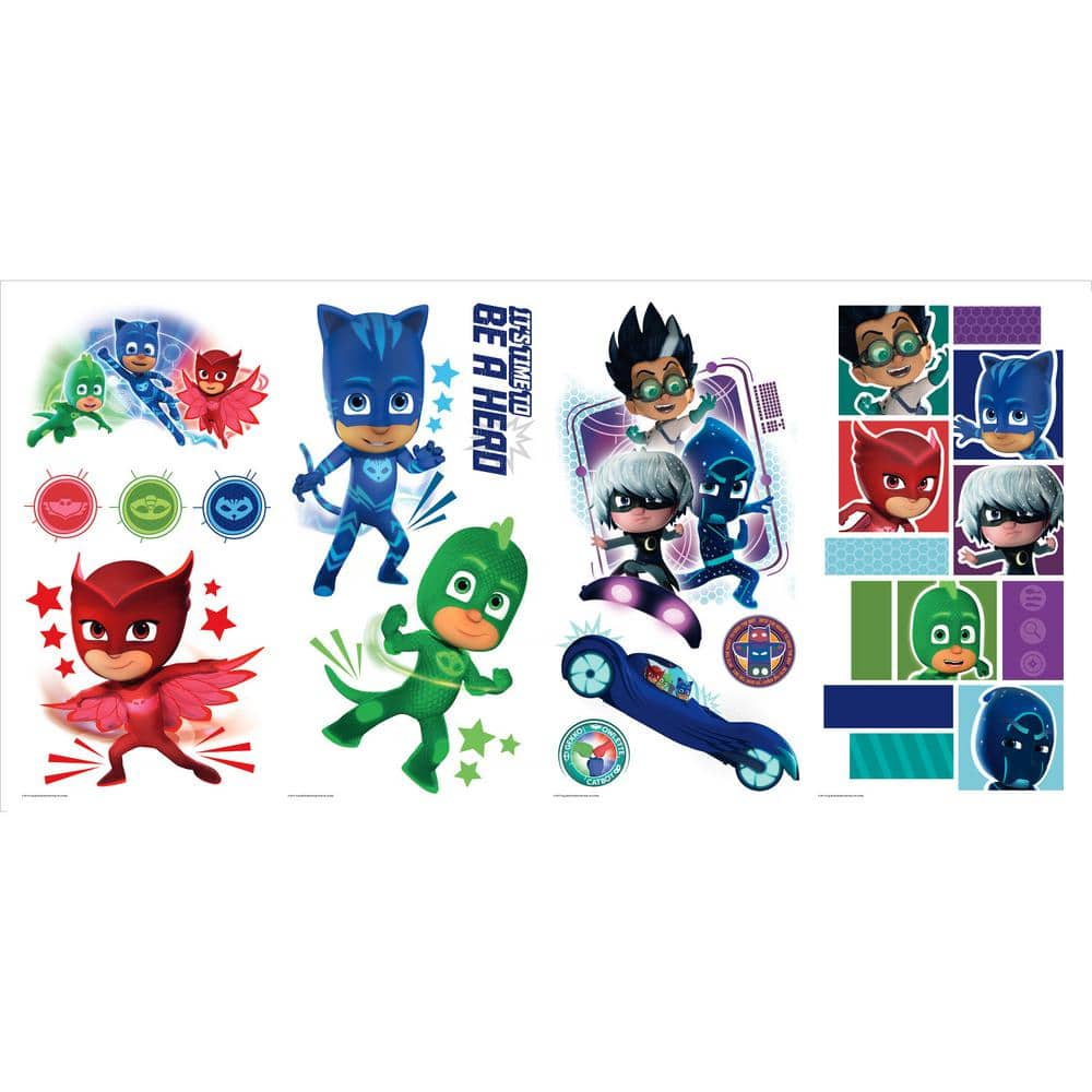 RoomMates Red and Green and Blue Pj Masks Wall Decals