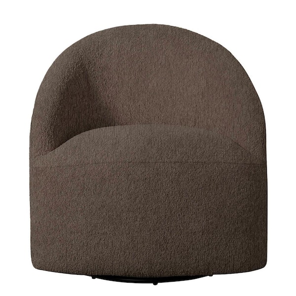 INK+IVY Bonn Chocolate Microfiber Arm Chair with Upholstered 360 Degree