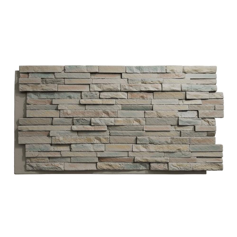 Ekena Millwork Everstone Eldorado Faux Stone 48 in. x 25 in. Polyurethane  Siding PNU25X48ESHM - The Home Depot, image size:1000x1000