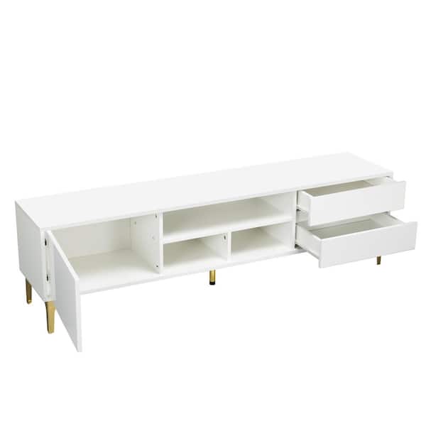 Unbranded 62.99 in. W x 13.78 in. D x 17.72 in. H Bathroom White Linen Cabinet