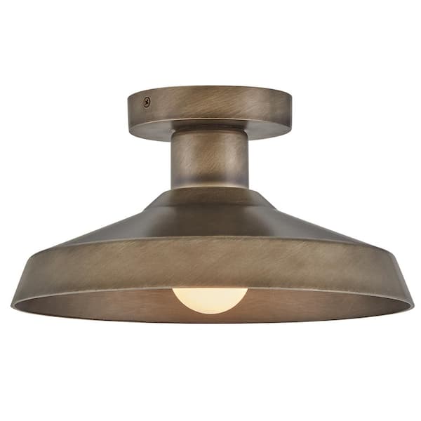 Forge 12.0 in. 1 Light Burnished Bronze Flush Mount