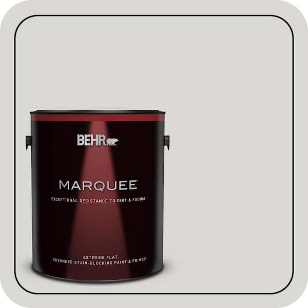 BEHR MARQUEE 1 gal. #N360-1 Seagull Gray Flat Exterior Paint & Primer