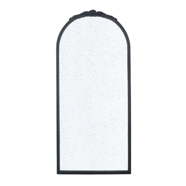 Miscool Anky 29.3 in. W x 65.2 in. H MDF Framed Black Wall Mounted Decorative Full-Length Mirror