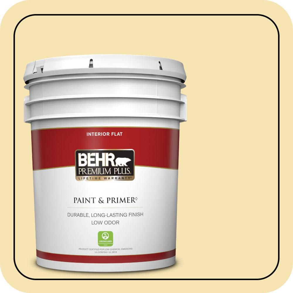 5 gal. #370C-3 Sweet Corn Flat Low Odor Interior Paint & Primer product image for price tracking