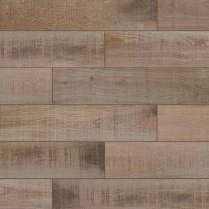 Benton Wood Cocoa 6 in. x 26 in. Ceramic Floor and Wall Tile (1.11 sq. ft./Each)