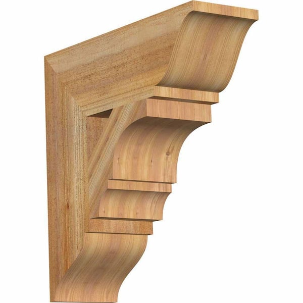 Ekena Millwork 6 in. x 20 in. x 20 in. Western Red Cedar Balboa Traditional Rough Sawn Bracket