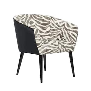 Black Wood Contemporary Accent Arm Chair