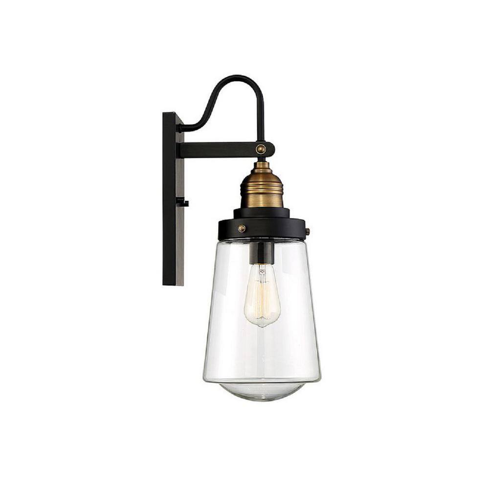 Black Metal Dimmable Outdoor Wall Sconce Lantern