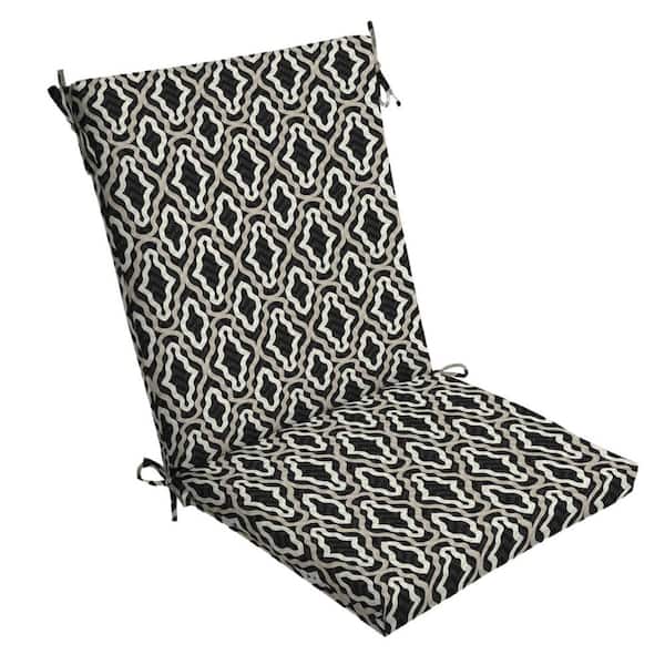 ARDEN SELECTIONS DriWeave Leala Texture 20 in. x 44 in. High Back Outdoor Chair Cushion in Amalfi Trellis