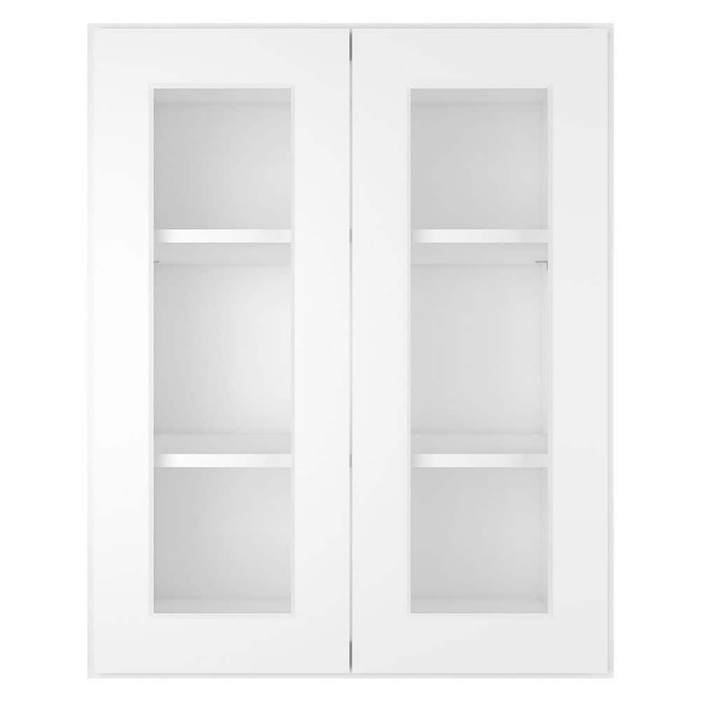 HOMEIBRO 24 in. W X 12 in. D X 30 in. H in Shaker White Plywood Ready ...