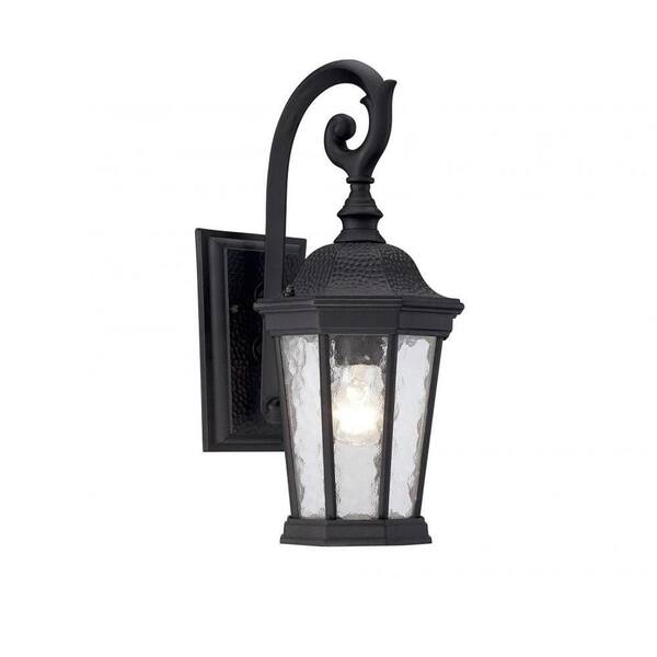 Illumine Tottington 1-Light Black Outdoor Wall Lantern Sconce
