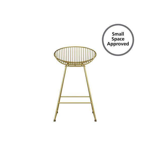 cosmoliving by cosmopolitan ellis wire counter stool