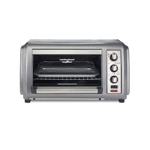 1500 W 6-Slice Stainless Steel Sure-Crisp Air Fryer Countertop Toaster Oven with Easy Reach Door