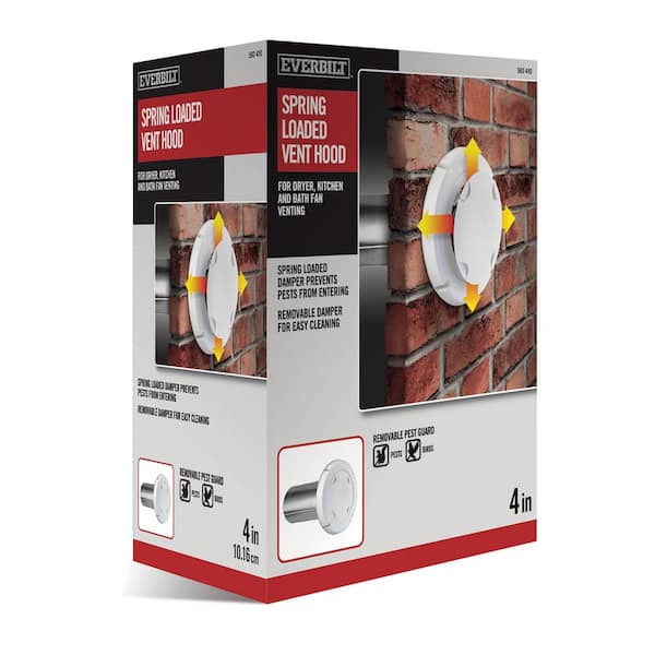 4 in. Spring Loaded Exhaust Hood in White