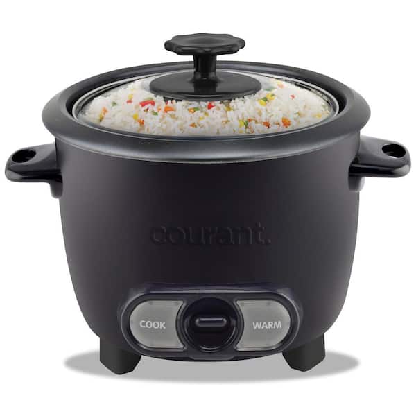 6-Cup (Cooked) Rice Cooker, Removable Non-Stick Bowl, One Touch Rice Cooker, Black