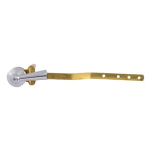 8.5 in. Heavy-Duty Solid Brass Toilet Tank Lever with Chrome Handle