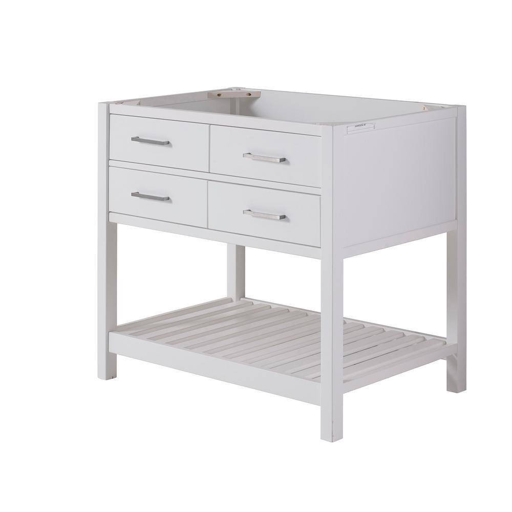 Williamsburg Traditional 36" Pine Vanity Cabinet with Nickel Hardware
