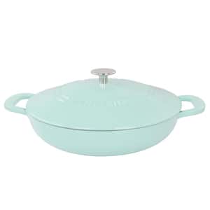 3.5 qt. Enameled Cast Iron Braiser in Blue with Self Basting Lid