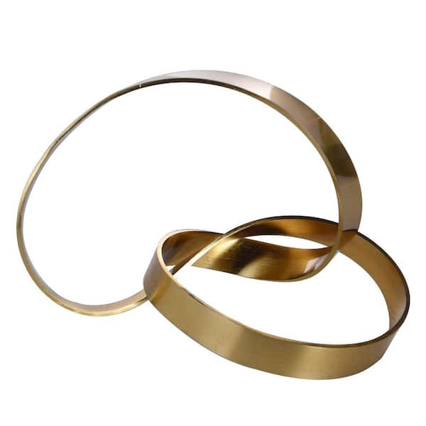 StyleCraft Brass Knot Decorative Object - Brushed Brass Finish