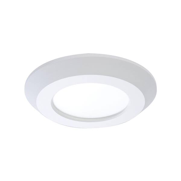 HALO 4 in. 2700K-5000K Selectable CCT Surface Integrated LED Downlight Recessed Light with White Round Trim