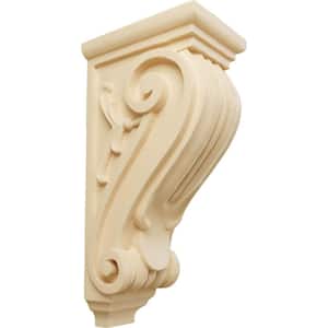 7 in. x 5 in. x 14 in. Unfinished Wood Maple Large Classical Corbel