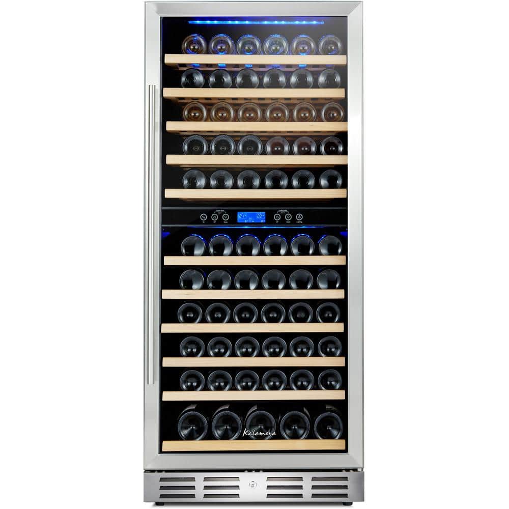Kalamera 24 in. 11. 8 cu.ft. 117 Bottle Builtin Frostfree Dual Zone