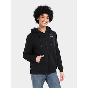 Unisex X-Large Black 7.38-Volt Lithium-Ion Full-Zip Heated Jacket Hoodie with (1) 4.8 Ah Battery and Charger