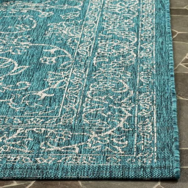 Safavieh Area Rug, Courtyard, Turquoise, 2' x 3'-7