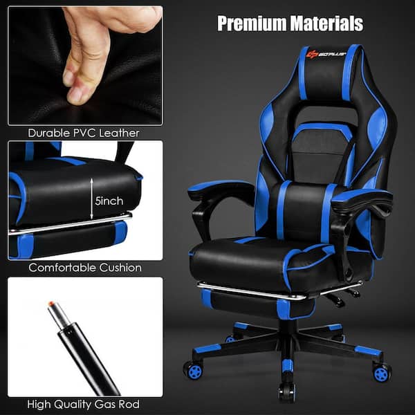 Leather PC Gaming Chair Adjustable Neck Pillow and Heart Shaped