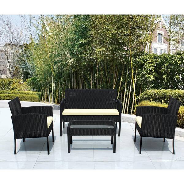 karan wicker patio loveseat