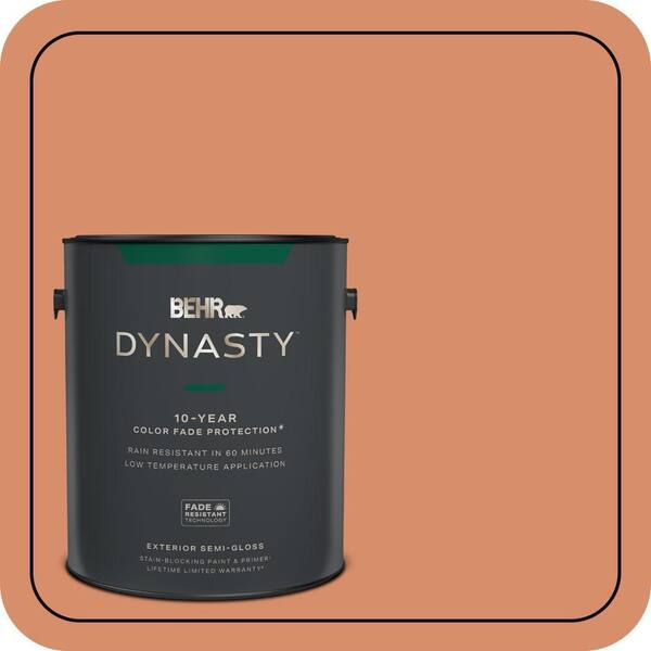 BEHR DYNASTY 1 gal. #MQ4-38 Balcony Sunset Semi-Gloss Exterior Stain-Blocking Paint & Primer
