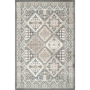 Vintage Tile Becca Charcoal Doormat 3 ft. x 5 ft. Area Rug