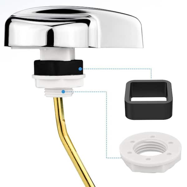 Universal Toilet Flush Handle Lever – Front Mount, Brass & Alloy Construction, Compact Size, Fits Most Tanks, Gold Finish