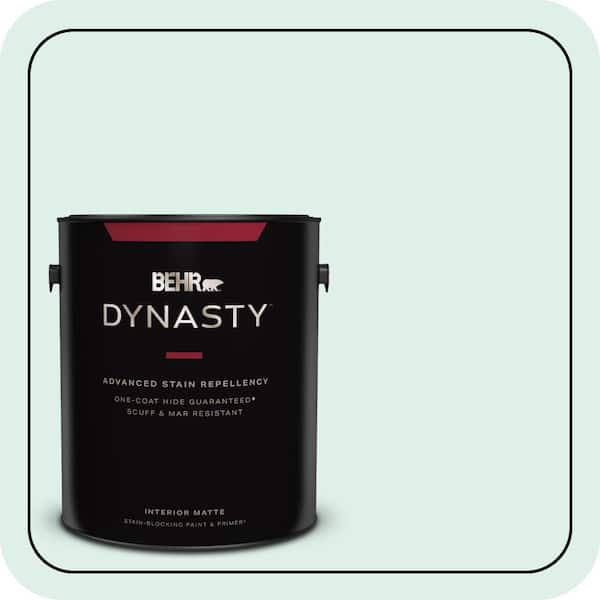 BEHR DYNASTY 1 gal. #490C-1 Ice Cube Matte Interior Stain-Blocking Paint and Primer