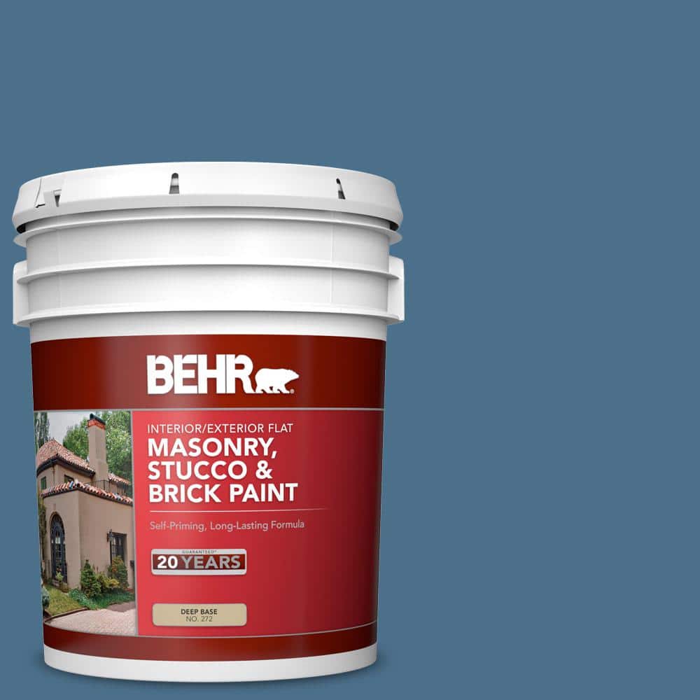 5 gal. #PPU14-01 Arrowhead Lake Flat Interior/Exterior Masonry, Stucco and 