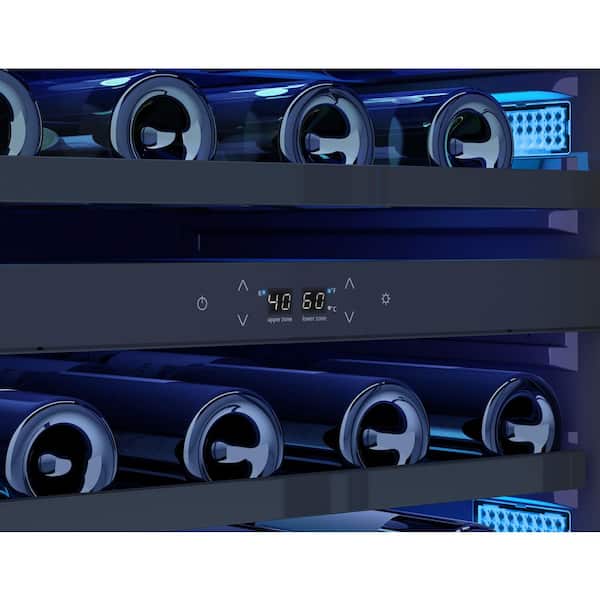 Brisas 24 in. 38-Bottle Dual Zone Wine Cooler in Stainless Steel