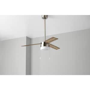 Montgomery II 44 in. Indoor Brushed Nickel Ceiling Fan with Light Kit